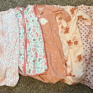 Floral and Heart Baby Sleep Sacks